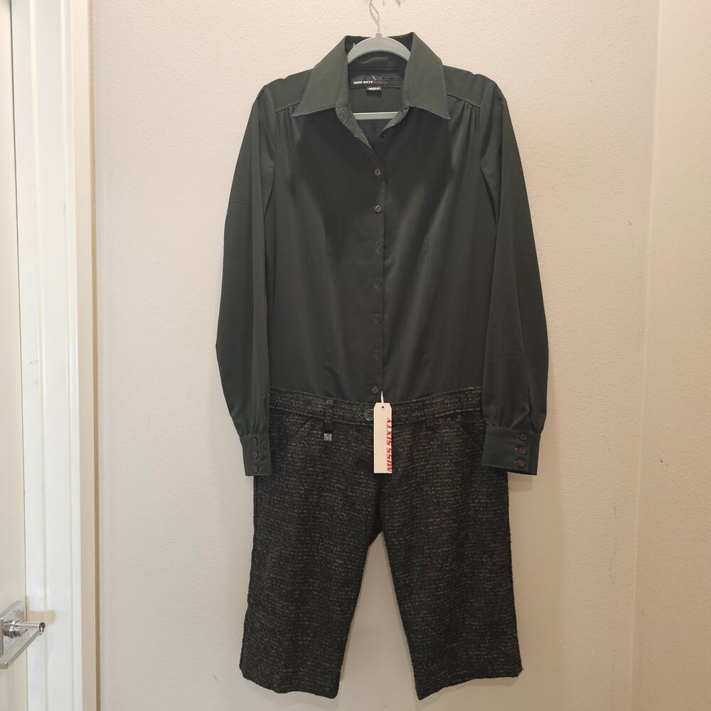 NWT Miss Sixty Long Sleeve Shorts Jumpsuit Playsuit Size Medium